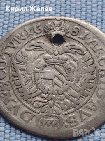Сребърна монета 6 кройцера 1681г. Леополд първи Виена Свещена Римска Империя 13671, снимка 8 - Нумизматика и бонистика - 42968013