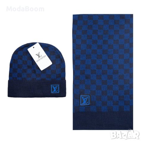 🤩Louis Vuitton стилен унисекс комплект шапка и шал🤩, снимка 8 - Шапки - 43379444