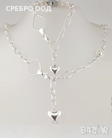 Сребърни колиета и гривни Ag925, снимка 3 - Колиета, медальони, синджири - 30850778