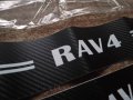Черен карбон стикери с бял надпис РАВ 4 RAV 4, снимка 4