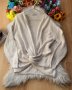 Бял елегантен пуловер, снимка 1 - Блузи с дълъг ръкав и пуловери - 35367325