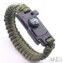 Тактическа гривна за оцеляване+спасително въже 3,8 м+компас+свирка+нож, снимка 4