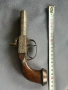 Уникален стар двуцевен пищов, сребърни набивки, снимка 3