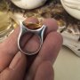 Марков сребърен пръстен с голям естествен цитрин , снимка 5