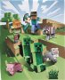 Горен чаршаф, двулицев калъф Minecraft, снимка 1 - Спално бельо - 40738609
