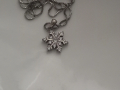 Сребърно колие снежинка с бели циркони , снимка 4