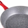 Тиган Voltz, 24см./26см., Дълбок с капак,  Мраморно покритие, Индукция, Червен, снимка 3