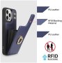 Нов Елегантен Кожен Кейс Калъф за телефон iPhone 15 Pro с RFID и Стойка държач, снимка 5