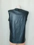 2XL Черен потник от еластична еко кожа , снимка 2