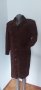 Стилно палто с дебела подплата в цвят Шоколад / ръчна изработка , снимка 1 - Палта, манта - 34734383