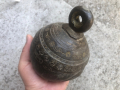 старинен бронзов, огромен звънец /хлопка, камбанка/, снимка 6