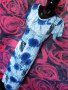 Дълга синя рокля на слънчогледи М, снимка 5