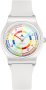 LN LENQIN Детски часовник водоустойчив аналогов кварцов със силиконова каишка, бял