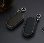 Естествена кожа Кейс Ключодържател за автомобилен ключ с лого, снимка 4