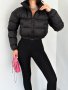 Хитов модел черно зимно яке Барби с бродерия, снимка 2