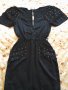 Черна екстравагандна рокля, снимка 1 - Рокли - 39231480