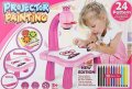 Детски проектор масичка за рисуване 2 в 1 розова, снимка 1 - Образователни игри - 39725175