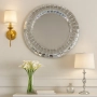Кръгло декоративно огледало с фасетирана рамка, снимка 4