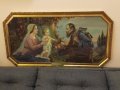 Винтидж картина,икона Светото семейство, Исус, Мария и Йосиф. , снимка 4