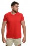 Нова мъжка изчистена тениска в червен цвят, снимка 5
