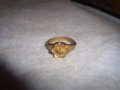 СТАР ПОЗЛАТЕН БРОНЗОВ ФЛОРАЛЕН РЕТРО ПРЪСТЕН МАЙСТОРСКА РЪЧНА ИЗРАБОТКА 27622, снимка 8