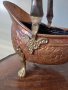Ретро медна кофа с бронзови крака , снимка 2