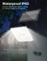 Mexllex 163LED охранителна лампа с отделен соларен панел, сензор за движение, USB,IP65, дистанционно, снимка 2