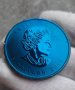 Инвестиционна сребърна монета 1 унция 5 Dollars - Elizabeth II Peregrine Falcon, оцветена, снимка 1 - Нумизматика и бонистика - 44105452