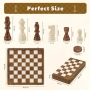 Нов Голям магнитен дървен шах фигури 40.5 см със сгъваемо игрално поле, снимка 7