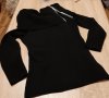 Еластична блуза с ефектна яка, снимка 1 - Блузи с дълъг ръкав и пуловери - 40364413
