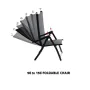 Сгъваем стол Mercado Trade, За къмпинг, градина, тераса, Черен, снимка 5
