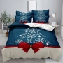 Коледно спално бельо, 100% памук, 6 части, снимка 5