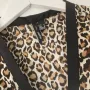 Разпродажба спешно Mango леопардова дамска риза шифон леопардов принт дълъг ръкав M L Манго, снимка 3