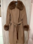 Зимно палто с естествена яка, снимка 1