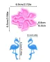 Фламинго огледални силиконов молд форма фондан шоколад висулка декор, снимка 3