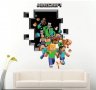 Minecraft Майнкрафт 3d врата стикер лепенка за стена или гардероб, снимка 1