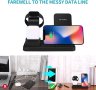 3 в 1 стойка за безжично зареждане на iPhone, Apple Watch, Airpods, 10W Qi бързо зареждане Dock Pad , снимка 8
