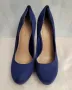 Елегантни сини дамски обувки на ток номер 38 , снимка 4