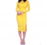 Жълта рокля с дълги ръкави марка Melli London