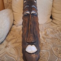 Дървена маска амулет, снимка 6 - Декорация за дома - 43528146