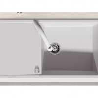 Кухненска Мивка от Гранит модел Ибиса 900 x 500 Supreme Бял, снимка 6 - Други - 37118269