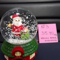 Коледно преспапие - зелена елха  Дядо Коледа, снимка 1 - Декорация за дома - 35070121