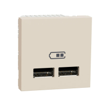 Продавам Двойно USB зарядно тип А, 2M сл. кост SCHNEIDER ELECTRIC Unica NEW, снимка 1 - Други - 44878752