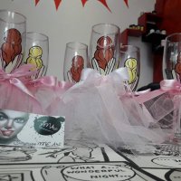 Ръчно изработени чаши за моминско парти,сватба или просто за подарък, снимка 17 - Кетъринг - 11146998