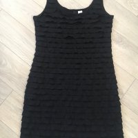Къса черна рокля размер С, снимка 1 - Рокли - 27236330