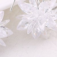 НОВИ елегантни висящи обеци с кристал снежинка/звездичка, снимка 6 - Обеци - 37451828