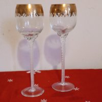 Кристални чаши, снимка 1 - Сватбени аксесоари - 43458906