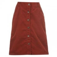 Ретро стил с джинсова пола с предно закопчаване в червено ,внос от Англия, снимка 2 - Поли - 27492067