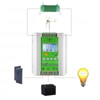 Хибриден МРРТконтролер1400w 12/24V  соларено - вятърен с LCD дисплей и товар, снимка 3 - Кабели - 27327581