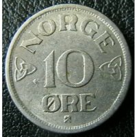 10 йоре 1956, Норвегия, снимка 1 - Нумизматика и бонистика - 28387961